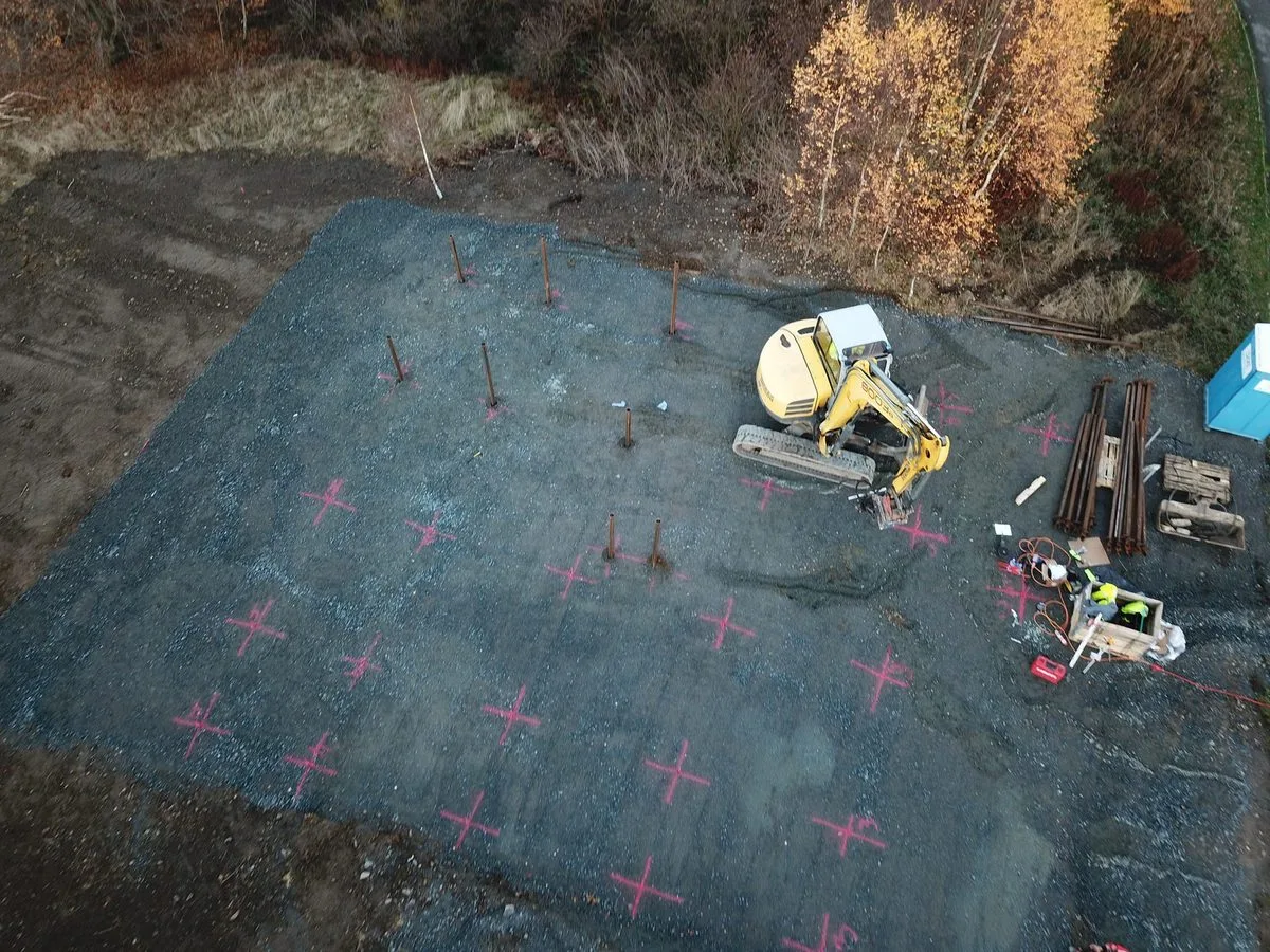 Paalujen asemointisuunnitelma ja geotekninen analyysi