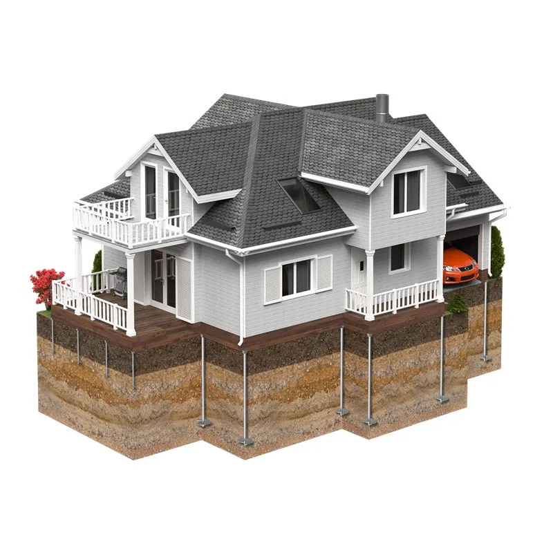 Omakotitalo ruuvipaaluperustuksilla