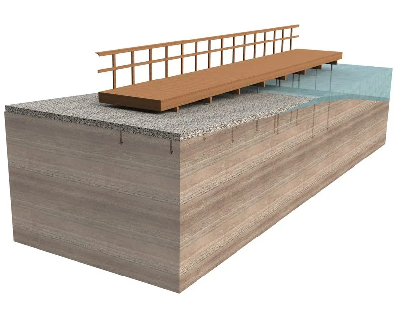 Laituri ruuvipaaluperustuksilla